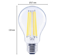 Ampoule LED FLAIR à intensité lumineuse variable A67 E27/11W(100W) 1521 lm 2700 K blanc chaud clair-thumb-4