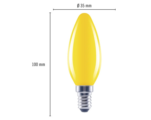 Ampoule flamme LED FLAIR C35 E14/2 W jaune - HORNBACH Luxembourg