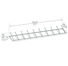 Auvent rectangulaire PALRAM-Canopia Sophia XL transparent 8450x1400x170 mm alu revêtu par poudre gris RAL 7016