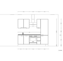 Plan de cuisine avec dimensions en millimètres