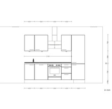 Cuisine complète NOBILIA avec appareils Modern 270 cm blanc alpin haute brillance prémontée variante droite 4004539008397
