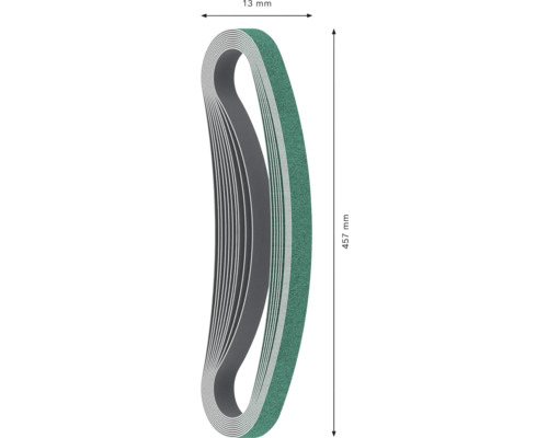 Bande abrasive mesurant 13 mm par 457 mm