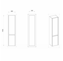 Armoire haute Devo Etna 2.0 40x172x33 cm tirant gauche antique rose