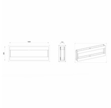Étagère murale pour miroir Devo Etna 2.0 lxhxp 100x36x11 cm noir
ET2-PLM100-L09