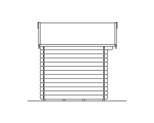 Illustration d''un abri de jardin avec construction en madriers.