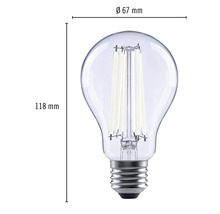 Ampoule LED FLAIR à intensité lumineuse variable A67 E27/11W(100W) 1521 lm 4000 K blanc neutre transparent-thumb-4