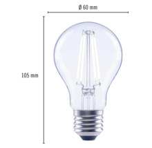 Ampoule LED FLAIR à intensité lumineuse variable A60 E27/7,5W(75W) 1055 lm 4000 K blanc neutre transparent-thumb-4