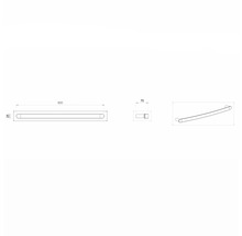 Dessin technique d''un porte-serviettes avec dimensions