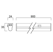 Dessin technique d''un luminaire avec indication des dimensions.
