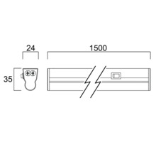 Lampe LED SylPipe 2200 lm 4000 K 840 L 150 cm