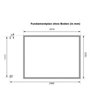 Gartenhaus Karibu Davos Pultdach inkl. Anbauschrank 300 x 186,5 cm terragrau