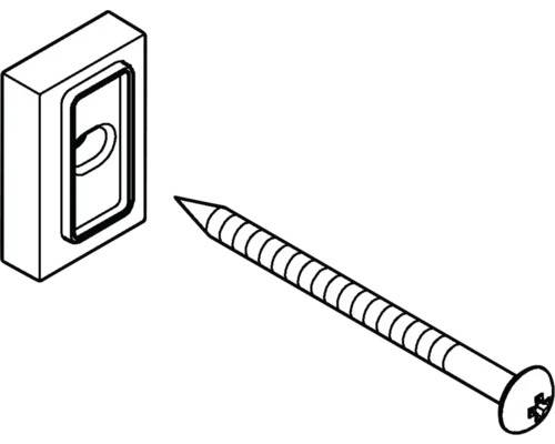 Befestigungselement mit Schraube für die Wandmontage