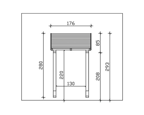 Schéma technique d''un potager surélevé avec dimensions