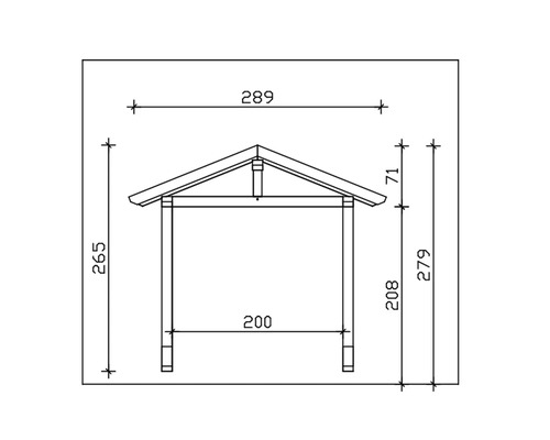 Schéma technique d''un pavillon avec dimensions