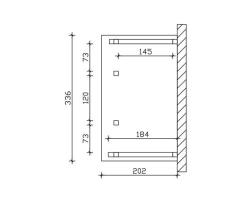 Schéma technique d''une armoire avec dimensions