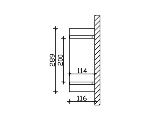 Dessin technique d''une étagère avec dimensions en millimètres