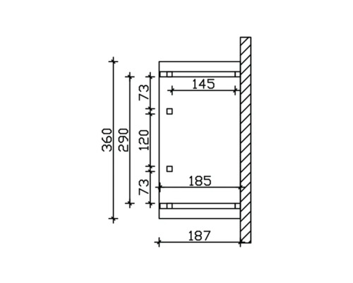 Schéma technique d''un article sanitaire avec dimensions