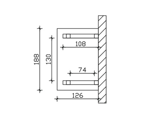 Dessin technique avec cotes pour un produit de montage mural