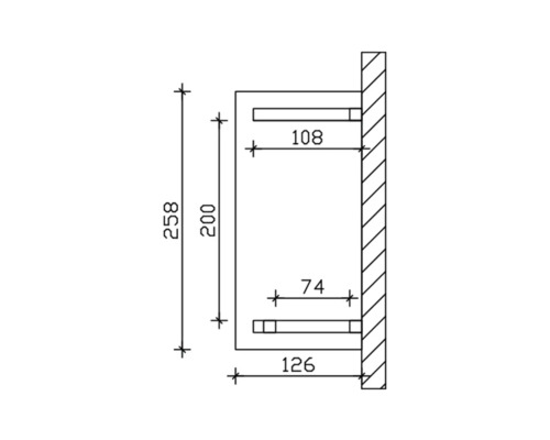Dessin technique d''un radiateur avec dimensions