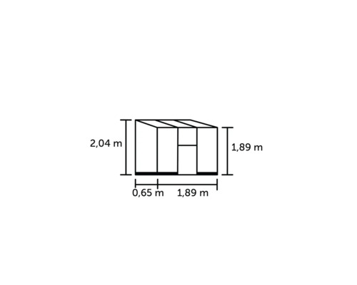 Schéma d''un abri de jardin avec dimensions