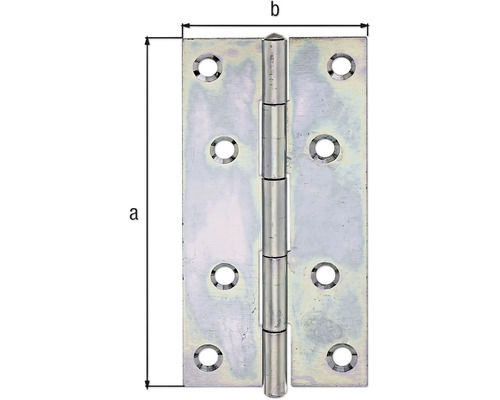 Türscharnier mit Maßangaben a und b