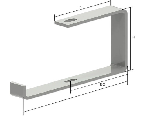 Metallhalterung mit Messlinien für Abmessungen