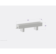 Image d''un caniveau de douche avec dimensions.