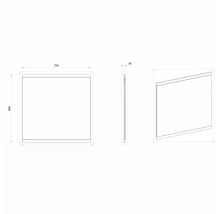 Miroir Devo Viva 2.0 lxhxé 70x85x2 cm oak halifax white