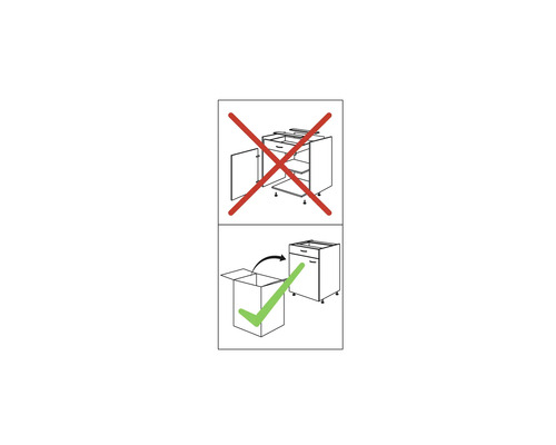 Illustration de la livraison à l''état monté : Livraison à l''état non monté impossible.