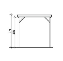 Carport pour un véhicule Skanholz Friesland 397 x 708 cm, noyer-thumb-8