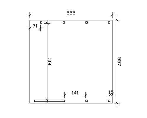Dessin technique avec dimensions