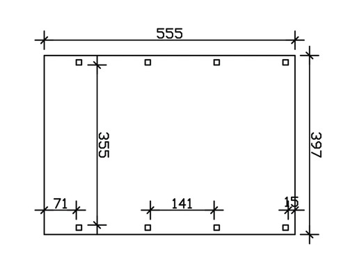 Dessin technique avec dimensions en millimètres