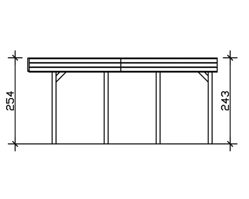 Dessin technique d''une construction en bois avec dimensions