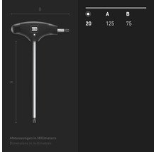 Tournevis à poignée en T TORX® TX20, avec HybridTouch (INBUS® 70518)