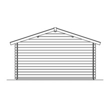 Terrassenhaus SKAN HOLZ Alicante mit Fußboden 420 x 553 cm natur