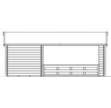 Terrassenhaus SKAN HOLZ Alicante mit Fußboden 420 x 603 cm natur