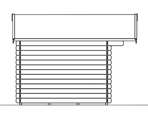 Vue latérale maison en madriers