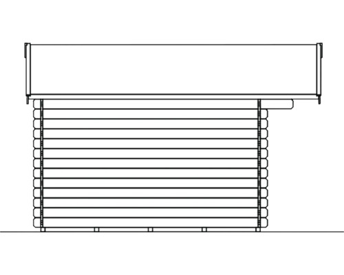 Illustration d''un abri de jardin en madriers massifs