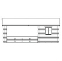 Terrassenhaus SKAN HOLZ Alicante mit Fußboden 420 x 603 cm natur
