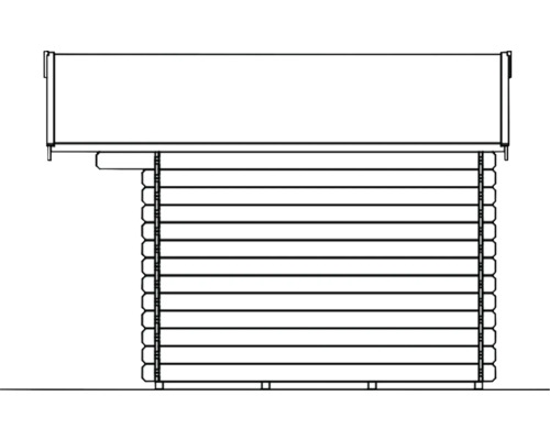 Illustration d''un abri de jardin en bois