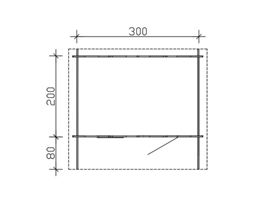 Plan technique d''un abri de jardin avec dimensions