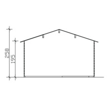 Terrassenhaus SKAN HOLZ Alicante mit Fußboden 420 x 553 cm natur