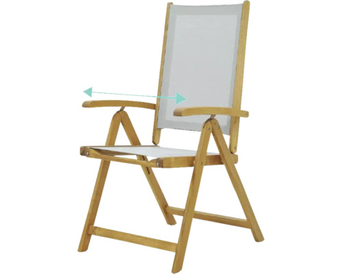 Chaise pliante en bois avec accoudoir