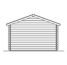 Illustration d''un abri de jardin avec toit à deux pentes