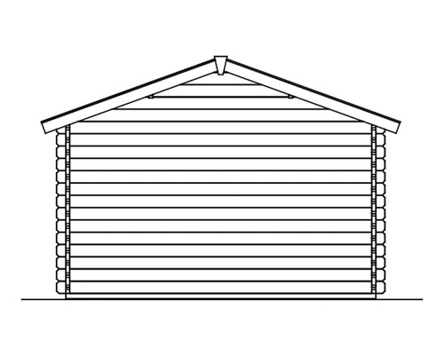 Illustration d''un abri de jardin avec toit à deux pentes