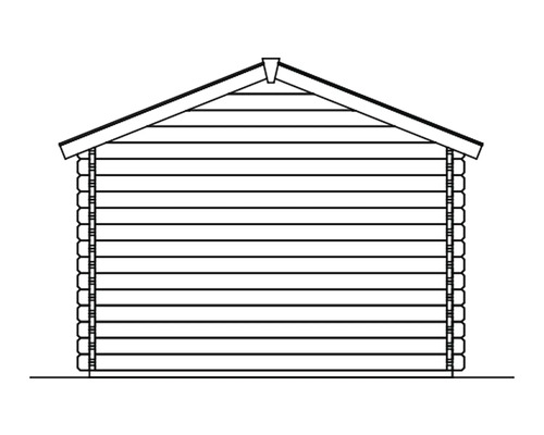 Illustration d''un chalet en bois de face