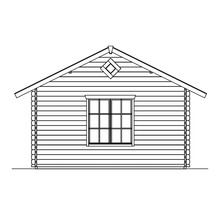 Illustration d''un abri de jardin avec fenêtre