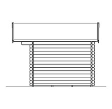 Schéma d''une cabane de jardin en bois