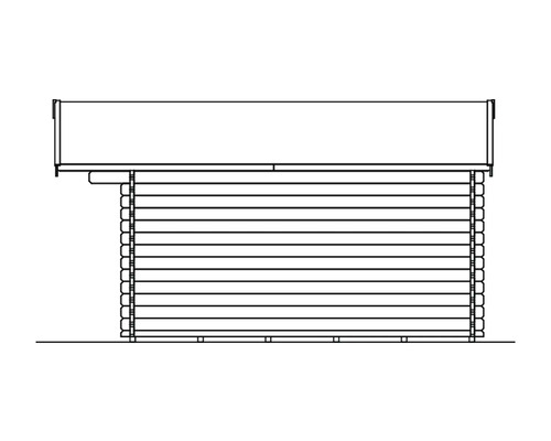 Dessin d''un abri de jardin en bois