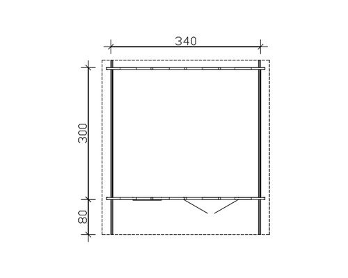 Dessin technique avec les dimensions du produit